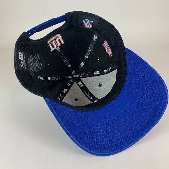 New York Giants NFL Black Blue New Era 9Forty Snapback Hat New - Picture 4 of 6
